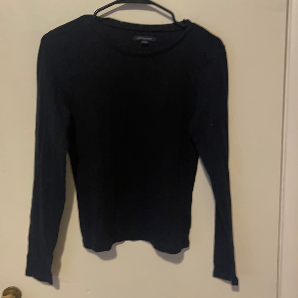 American Eagle black long sleeved shirt. Size large.
